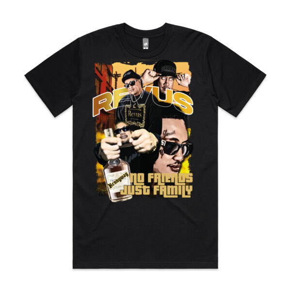 'NO FRIENDS, JUST FAMILY' Revus Graphic Tee Thumbnail