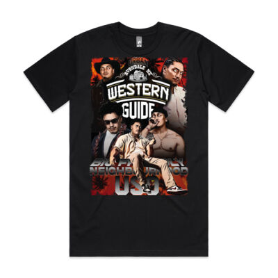 'BIG FRIENDLY NEIGHBOURHOOD USO' The Western Guide Graphic Tee Thumbnail